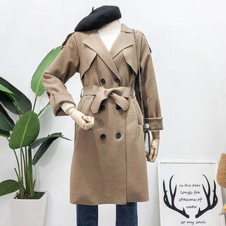 Double-breasted Wool Jacket With Sash