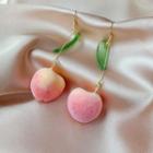 Peach Drop Earring 1 Pair - As Shown In Figure - One Size