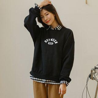 Letter Kangaroo-pocket Pullover