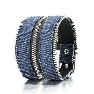 Denim Zip Bracelet