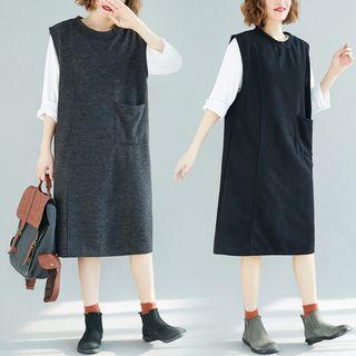 Set : Plain Tank Dress + T Shirt
