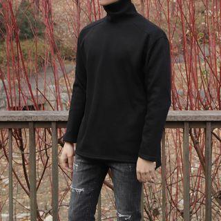 Turtle-neck Seam-detail Pullover