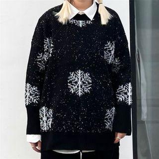Snow Flake Jacquard Sweater