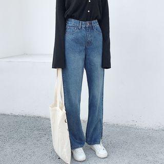 High Waist Boot-cut Jeans