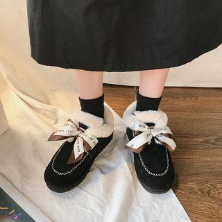 Ribbon Ankle Snow Boots