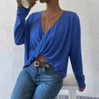 Long Sleeve Twisted Loose-fit T-shirt