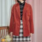 Corduroy Single-breasted Blazer