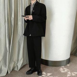 Plain Blazer / Straight Leg Pants