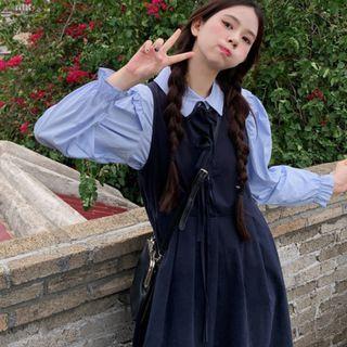 Puff-sleeve Shirt / Sleeveless Dress