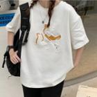 Short-sleeve Duck Detail T-shirt