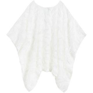 Elbow-sleeve Lace T-shirt White - One Size