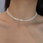 Bead Necklace White - One Size