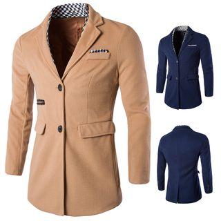 Pocketed Single-breasted Knit Blazer
