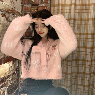 Lettering Sweater Pink - One Size