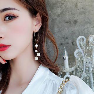 Faux Pearl Dangle Earring 1 Pair - Pearl - One Size