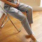 Drawstring Seam-trim Baggy Jeans Blue - One Size