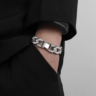 Rhinestone Stainless Steel Bracelet (various Designs)