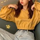 Hooded Puff-sleeve T-shirt