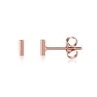 Fashion Simple Plated Rose Gold Letter I Stud Earrings Rose Gold - One Size