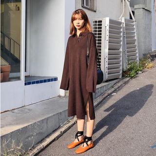 Collared Midi Sweater Dress