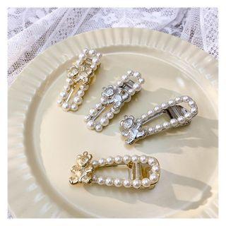 Bear Pearl Hair Clip