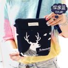 Deer Print Canvas Crossbody Bag