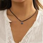 Evil Eye Pendant Necklace 1 Pc - 4786 - Black - One Size
