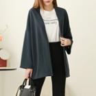 Drop-shoulder Open Cardigan