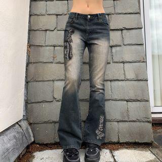 Low Waist Boot Cut Jeans