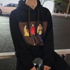 Applique Drawstring Hoodie