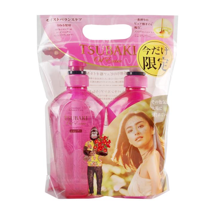Shiseido - Tsubaki Oil Extra Moisture Balance Care Set: Shampoo 450ml + Conditioner 450ml 2 Pcs