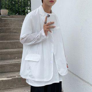 Plain Oversized Sheer Blazer