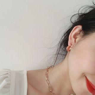 Hoop Drop Earring 1 Pair - Earrings - Caramel - One Size