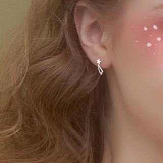 925 Sterling Silver Shooting Star Earring