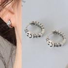 925 Sterling Silver Smiley Earring As Shown In Figure - One Size