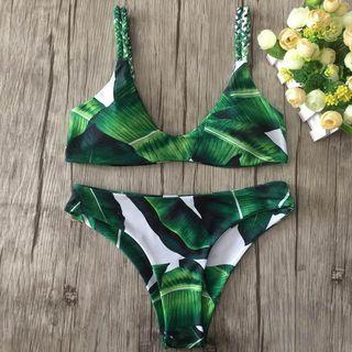 Braided Strap Printed Bikini