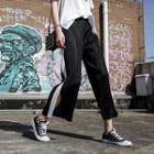 Two-tone Pleated Wide Leg Pants