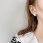 Faux Pearl Stud Earring 1 Pair - Silver Needle - Faux Pearl Stud Earrings - Gold - One Size