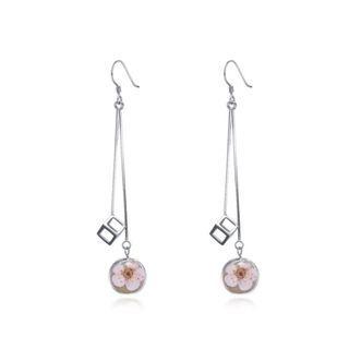 Sterling Silver Fashion Elegant Butterfly Tassel Earrings Silver - One Size