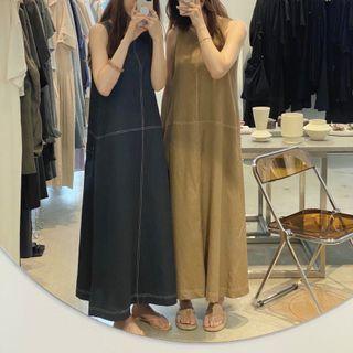 Plain Over-sized Sleeveless Dress