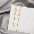 Planet Moon & Star Asymmetrical Fringed Earring 1 Pair - E1762-5 - Gold - One Size