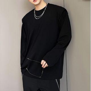 Asymmetrical Zip Detail Sweatshirt
