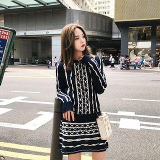 Set: Knit Top + Knit Mini Skirt