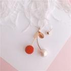 Non-matching Beaded Cherry Dangle Earring