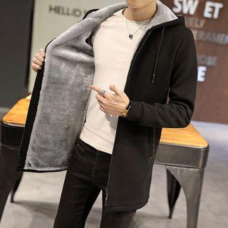 Fleece Lined Long Zip Hoodie