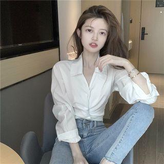 Twist-front Crop Shirt