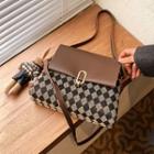 Patterned Flap Crossbody Bag / Bag Charm / Set