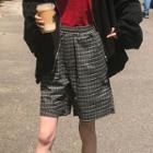 Plaid Shorts As Shown In Figure - One Size
