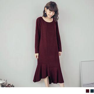 Cutout Back Asymmetric Mermaid Dress