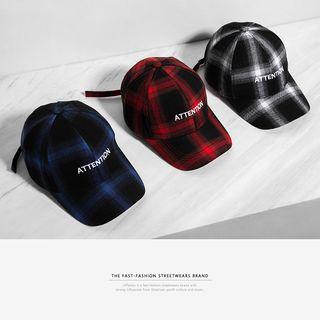 Plaid Embroidered Baseball Cap